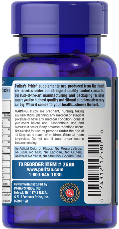 Puritan's Pride Hair, Skin & Nails Formula 60 Caplets / Item #007580