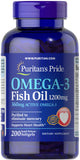 Puritan's Pride Omega-3 Fish Oil 1200 mg (360 mg Active Omega-3) 1200 mg / 200 Softgels / Item #013328