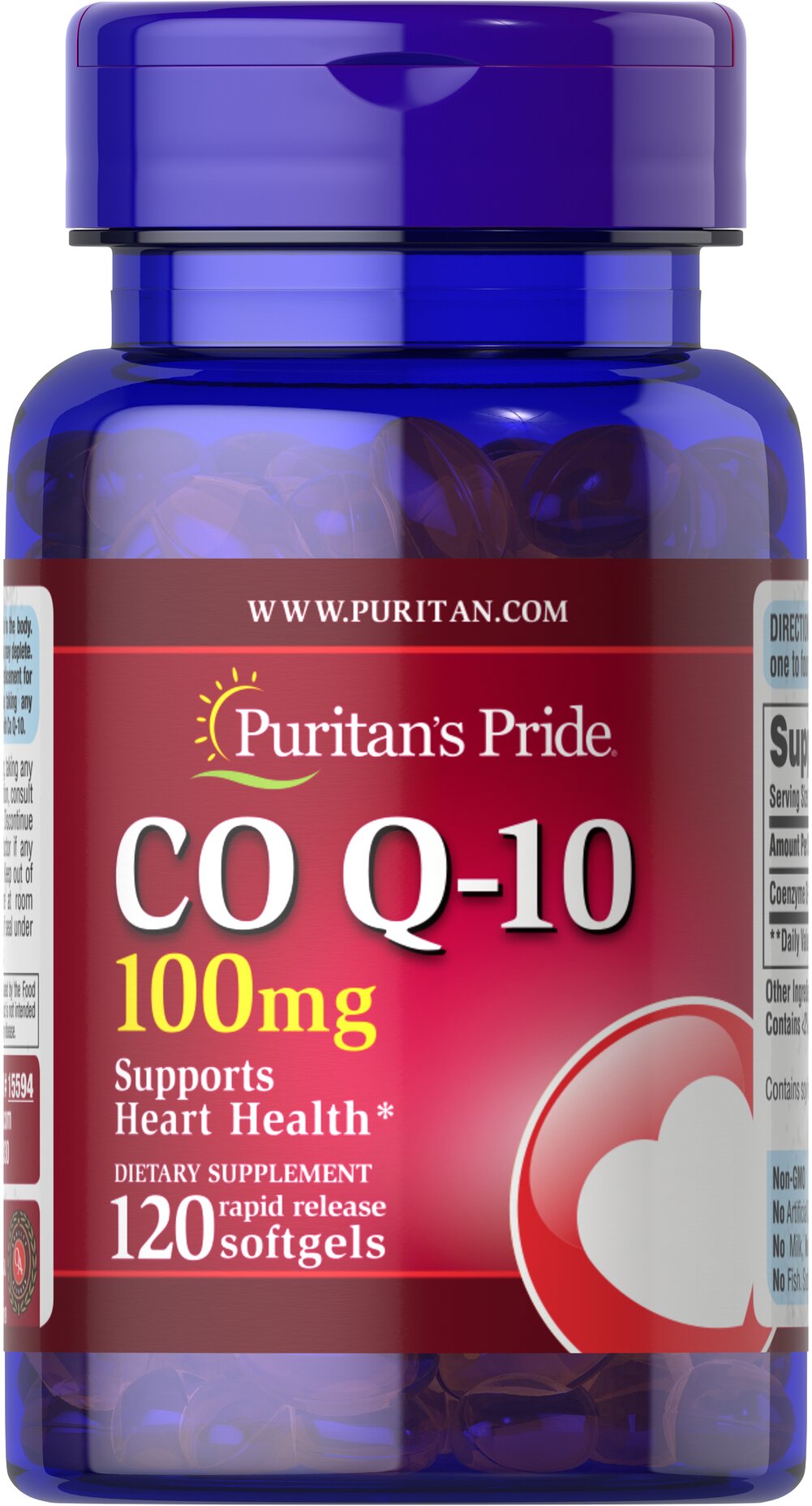 Puritan's Pride  Co Q-10 100 mg / 120 Softgels / Item #015594
