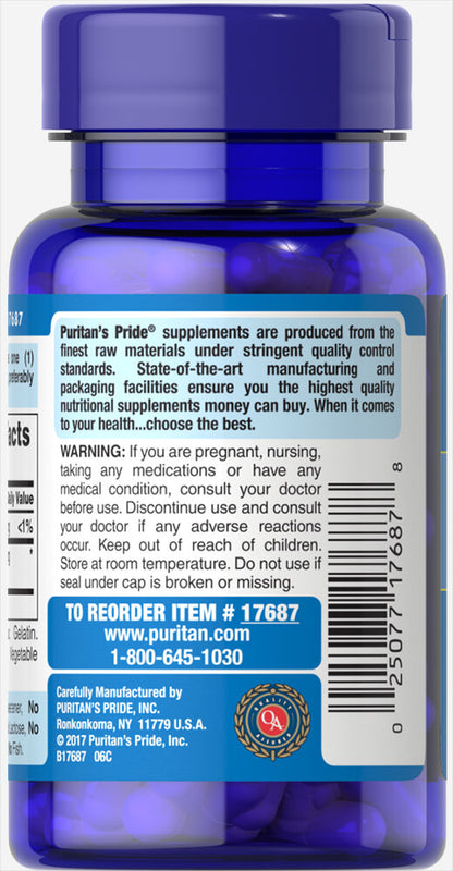 Puritan's Pride Hyaluronic Acid 100 mg / 30 Capsules / Item #017687