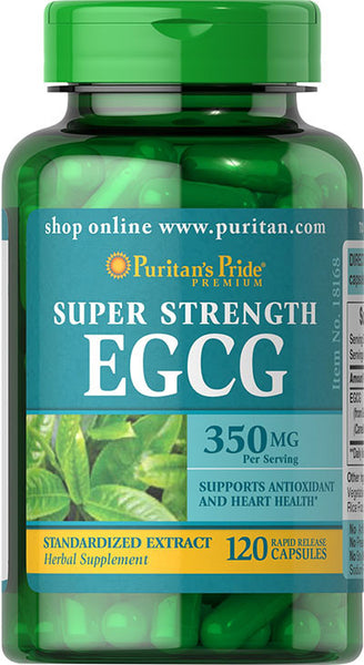 Puritan's Pride Super Strength EGCG 350 mg / 120 Capsules / Item #018168 - Puritan's Pride Singapore
