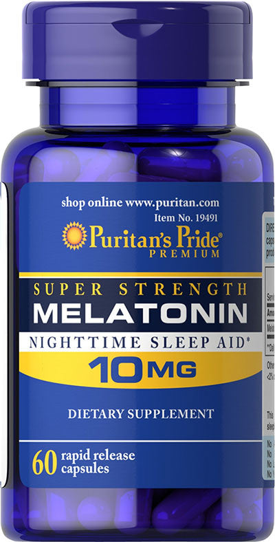 Puritan's Pride Melatonin 10 mg / 60 Capsules / Item #019491 - Puritan's Pride Singapore

