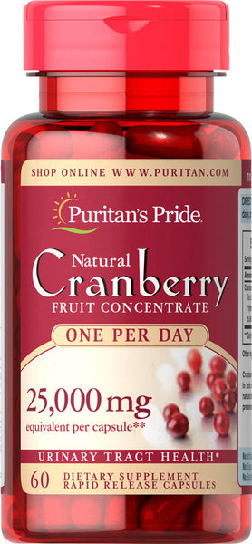 Puritan's Pride One A Day Cranberry 500 mg / 60 Capsules / Item #019877 - Puritan's Pride Singapore
