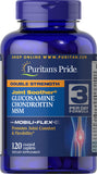 Puritan's Pride Double Strength Glucosamine, Chondroitin & MSM Joint Soother® 120 Caplets / Item #027812 - Puritan's Pride Singapore

