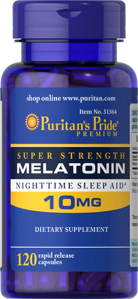 Puritan's Pride Melatonin 10 mg / 120 Capsules / Item #031364