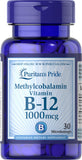 Puritan's Pride Methylcobalamin Vitamin B-12 1000 mcg / 30 Microlozenges / Item #032861 - Puritan's Pride Singapore
