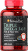 Puritan's Pride Triple Omega 3-6-9 Fish & Flax Oils 120 Softgels / Item #051254 - Puritan's Pride Singapore
