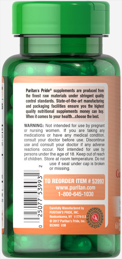 Puritan's Pride Garcinia Cambogia 500mg / 60 Vegi Caps / Item #053993