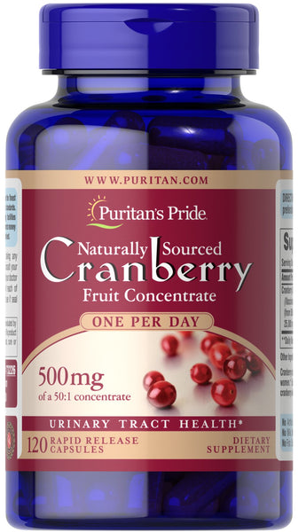 Puritan's Pride One A Day Cranberry 500 mg / 120 Capsules / Item #073226