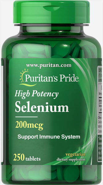 Puritan's Pride Selenium 200 mcg / 250 Tablets / Item #003204