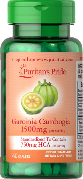 Puritan's Pride Garcinia Cambogia 750 mg / 60 Caplets / Item #055632